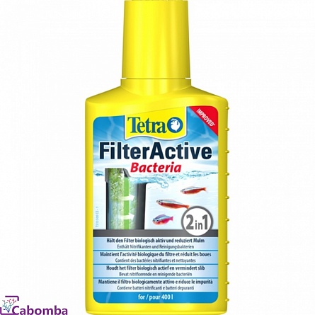 Средство Tetra FilterActive Bacteria для активации фильтра (100 мл на 400 л)  на фото