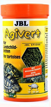 Гранулированный корм для сухопутных черепах "Agivert" фирмы JBL (250 мл)  на фото