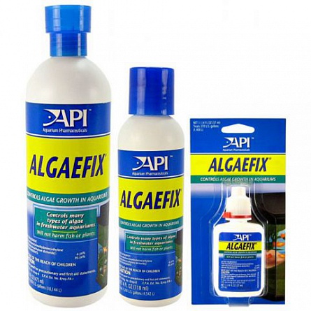 Средство очистки прудовой воды от водорослей Algaefix фирмы API (35ml)  на фото