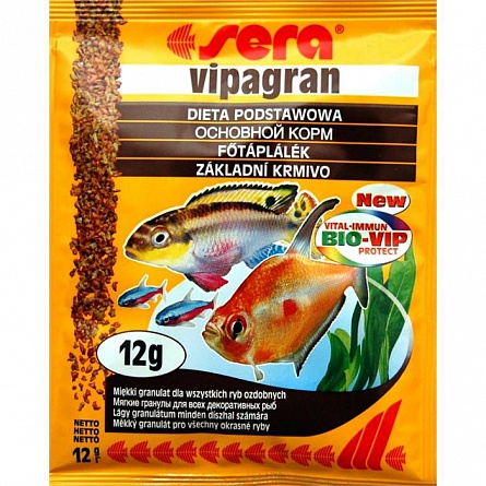 Гранулированный корм Vipagran фирмы Sera (12 гр.) на фото