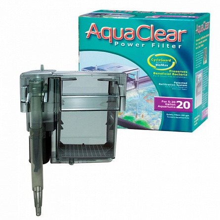 Внешний навесной фильтр HAGEN AQUACLEAR MINI для аквариума 18-76 л на фото