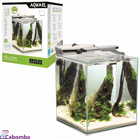 Аквариум Shrimp Set DUO LED фирмы Aquael (49 л/белый/35х35х40 см)  на фото