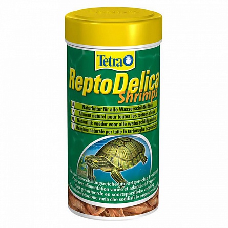 Корм для рептилий Tetra ReptoDelica Shrimps (креветки) 250 мл на фото