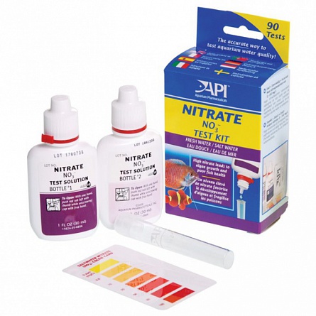 Тест "Nitrate NO3 Test Kit" для определения нитратов фирмы API (90 изм) на фото