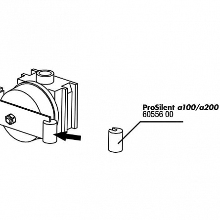 Накладка из резины, крепящаяся на держатель мембраны PS a100/200 rubber mount для компрессора "ProSilent a100/а200" фирмы JBL на фото