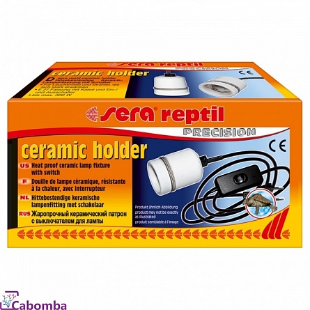 Патрон керамический жаропрочный на кабеле с выключателем Sera Reptil Thermo Ceramic на фото