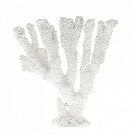 Декоративный коралл из пластика белого цвета (SH064W) фирмы Vitality (25х7х25 см)  на фото
