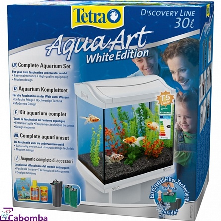 Аквариум AquaArt Discover Line фирмы Tetra  (белый/30 л/39,5x28x43 см) на фото