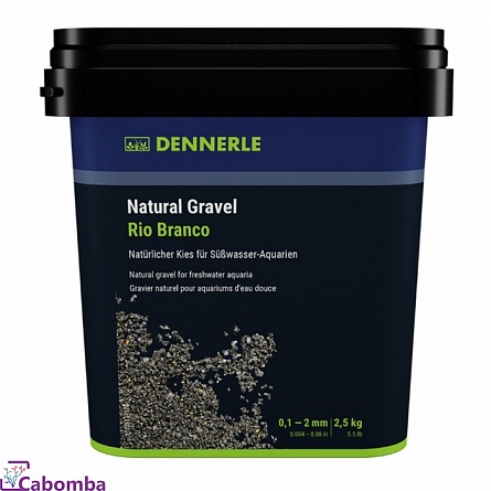 Грунт Dennerle природный Riu Branco 0,1-2мм черный (2,5 кг) на фото