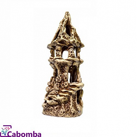 Декоративный элемент из керамики "Старый маяк" фирмы Аква Лого (15x15x30 см)  на фото