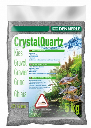 Грунт Kristall-Quarz фирмы DENNERLE сланцево-серый (1-2 мм / 5 кг)  на фото