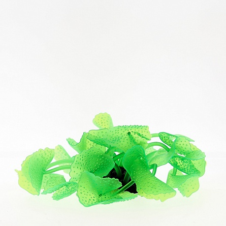 Декоративный коралл (пластик+силикон) зелёного цвета фирмы Vitality(5х5х12 см)  на фото