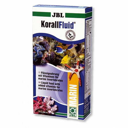 JBL KorallFluid корм с витаминами жидкий для беспозвоночных и мальков 500 мл на фото