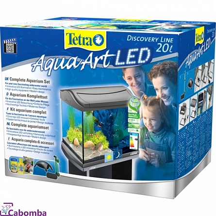 Аквариум Tetra AquaArt LED Shrimp для креветок (39.5x28x33 см/антрацит/20л) на фото
