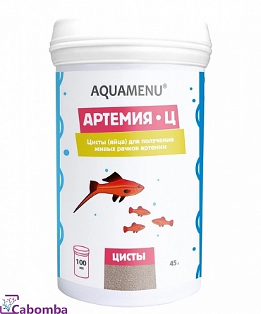 Корм для рыб AQUAMENU Артемия-Ц яйца артемии для выведения рачков 100мл/45г на фото