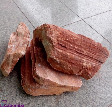 Камень Meyer Красный слоистый S042 (цена за 1 кг)  на фото