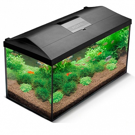 Прямоугольный аквариум AQUAEL LEDDY SET 80 (75х35х40 см/черный/105 л)  на фото