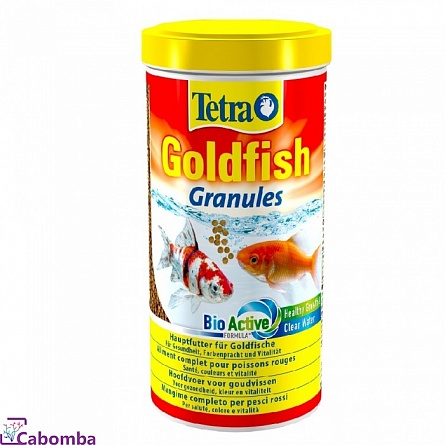 Корм Tetra Goldfish Granules для холодноводных и золотых рыб (1 л), гранулы на фото