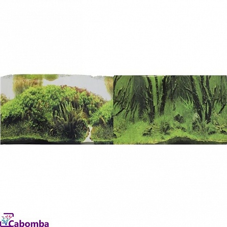 Двусторонний фон “Коряги с растениями Растительные холмы” фирмы Prime (50Х100 см)  на фото