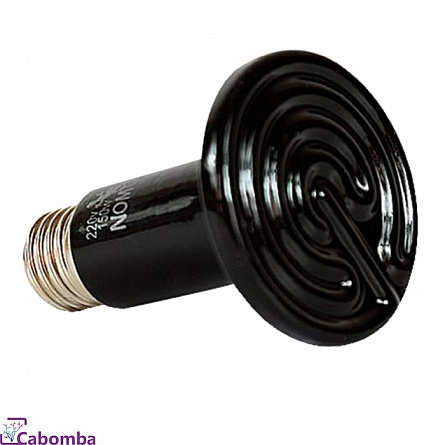 Лампа NomoyPet  керамическая (черная) Normal ceramic lamp Black 7x10см 220В E27 50Вт на фото
