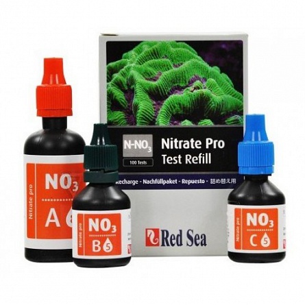 Дополнительные реагенты для теста "Nitrate Pro test Refill" на содержание в воде нитратов фирмы RED SEA (100 изм) на фото