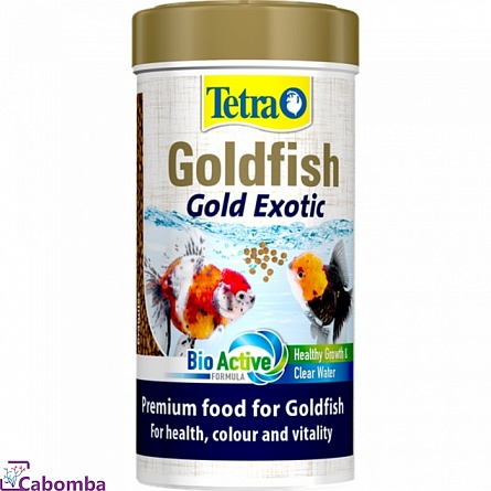 Корм Tetra Goldfish Gold Exotic для всех видов золотых рыб (250 мл), гранулы на фото