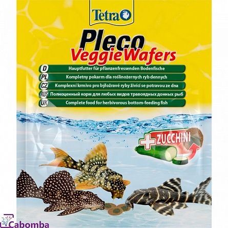 Корм Tetra Pleco Veggie Wafers для травоядных донных рыб (15 гр) на фото