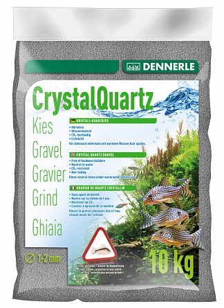 Грунт Kristall-Quarz фирмы DENNERLE сланцево-серый (1-2 мм / 10 кг) на фото